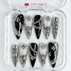 Younique Nails 2025 | XT Studio | Gothic Chain | 10PCS 100% Handmade Press-On Nails | Reusable Colorful Art acrylic tiktokshopspringglowup