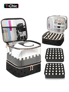 Transparent Nail Polish Storage Box Holds 60 Bottles (15ML), Dual Layer Manicure Organizer, Makeup Organizer Box, Makeup Containers, Halloween Christmas Gift