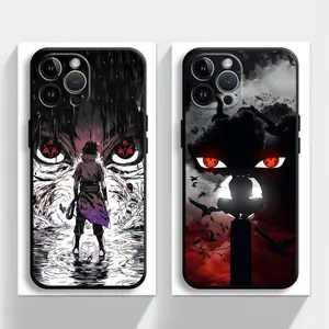 Cool Anime Eyes Sharingan Case for iPhone 17 16 15 14 13 12 11 Pro Max Plus Air Black Soft Phone Cover