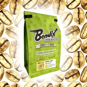 Golden Light - Roasted Coffee 12oz Bag Premium Light Roast 100% Arabica - Bendix Coffee Roasters