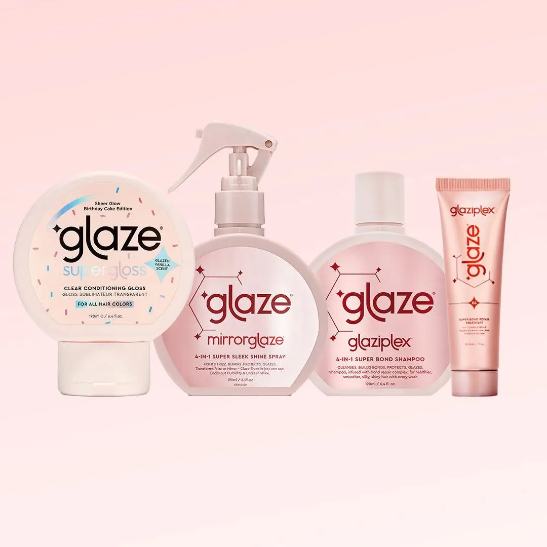 Glaze Limited Edition Bundle - ($70 value) - 1 Edition Supergloss , 1 Mirror Glaze, 1 Shampoo & 1 Glaziplex