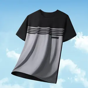 Men’s summer 4-pack quick-dry T-shirts, moisture-wicking ice silk fabric, lightweight and comfortable, suitable for everyday casual wear, commuting outfits, and relaxing at home.