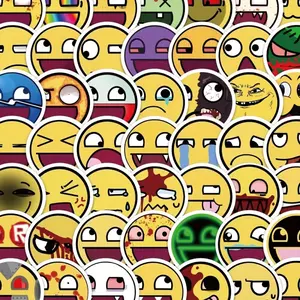100pcs Epicface Stickers, Small Yellow Bean Creative Abstract Novelty Water Bottle and Journal Stickers for Valentine's Day, Suitable for Roller Skating and Cycling, Cycling Stickers and Decals for roller skating and cycling, Funny Stickers