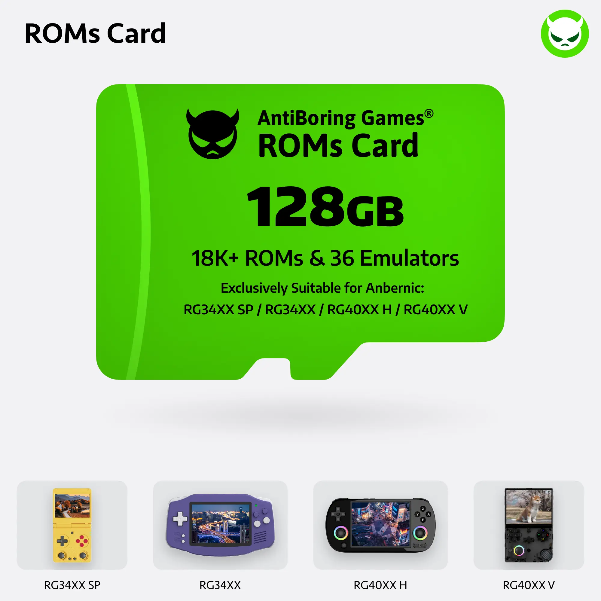 【Superb Games】128GB Card for Anbernic: RG34XXSP/RG34XX/RG40XXH/RG40XXV/RG35XXPro/G350/RG35XXSP/RG35XXH/RG35XX Ready to Play