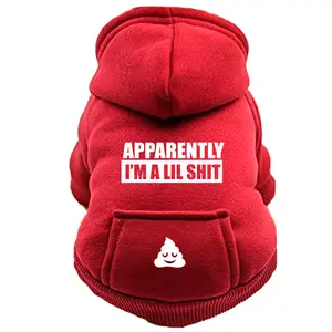Apparently I'm a Lil Sh*t Dog Hoodie - Sweatshirt- Dog Apparel Pet clothes - Sweater