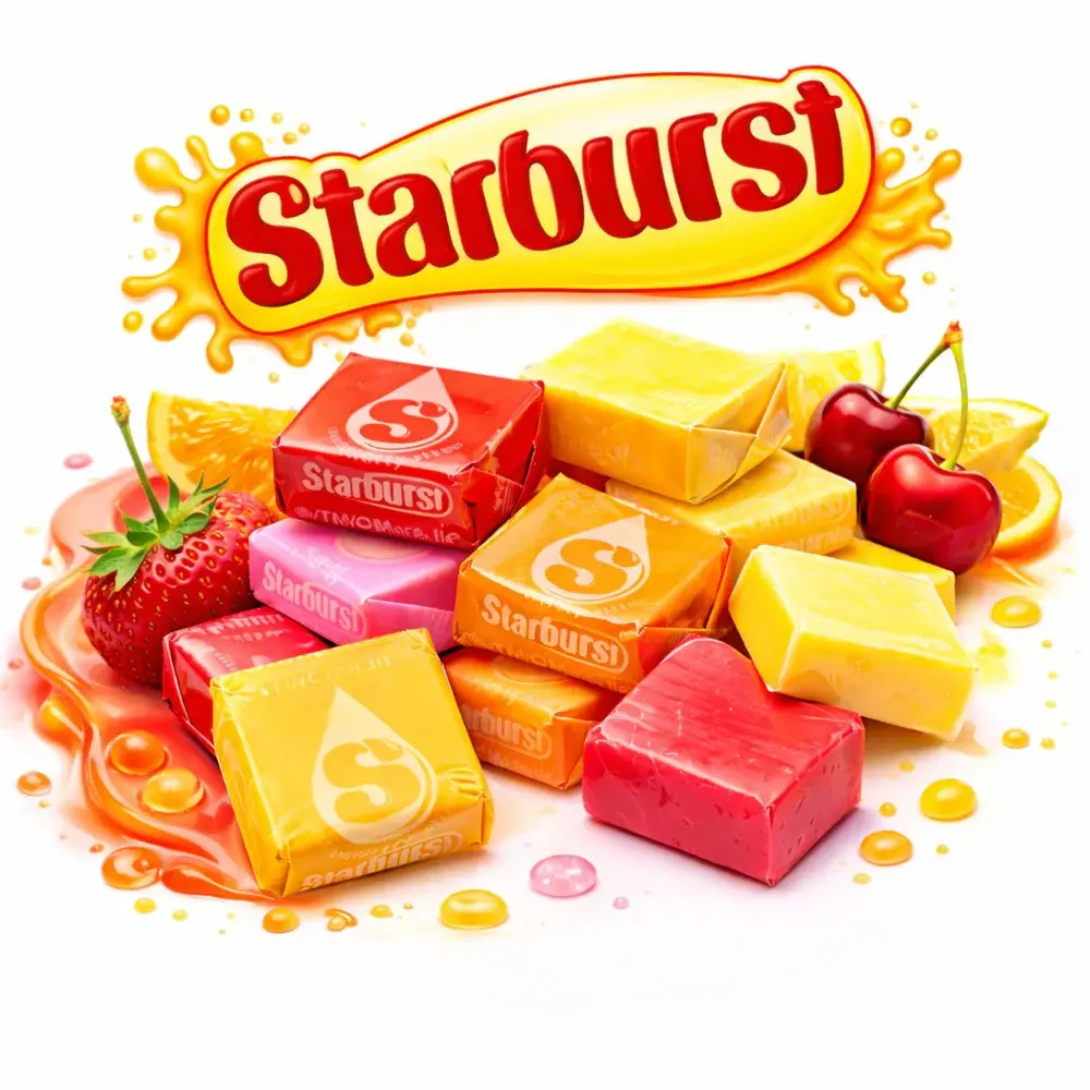 Starburst Chewy Fruit Snacks - GMO-Free Assorted Flavors, Gelatin-Free Soft Juicy Lemon & Strawberry, Individually Wrapped Bulk Treat for Everyday Snack Haul & Candy Bowls