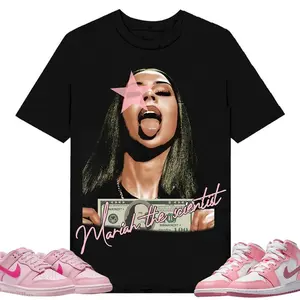 BIG FACE Mariaah The Scientist light Pink Star, Shirt to match A J Low Triple Pink,Shirt to matching Sneaker