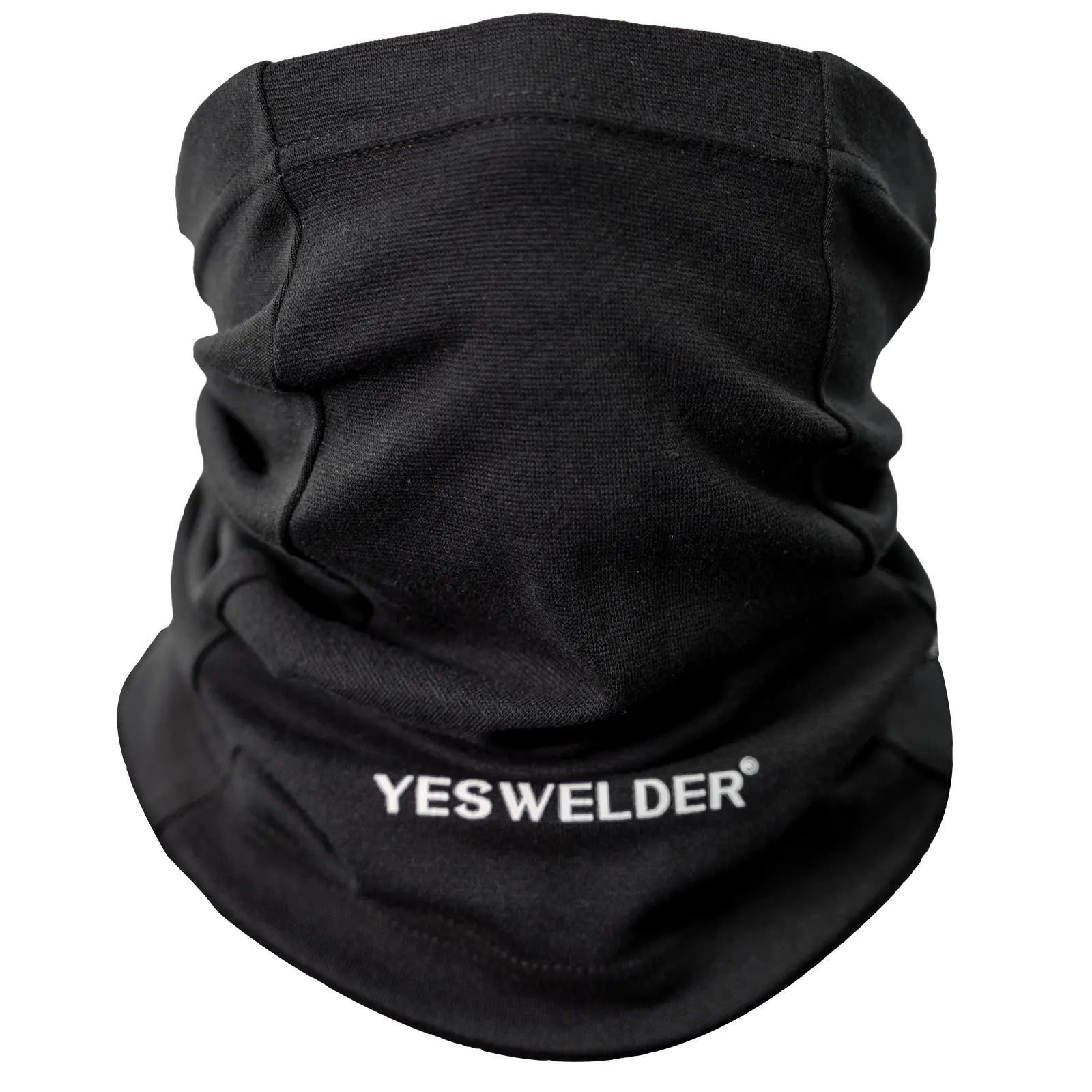 YESWELDER Flame Resistant Black Welding Neck Gaiter - FR Polyester Fiber Balaclava Face Mask, Breathable Spark Protection Work Accessory for Welders, Black Neck Gaiter