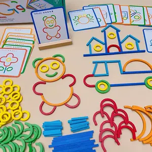 Colorful Connecting Sticks STEM Toy – Fine Motor & Early Learning Building Set for Kids, Shapes, Color Matching & Creative Construction, Perfect Gift for Preschool, Classroom & Holiday DIY