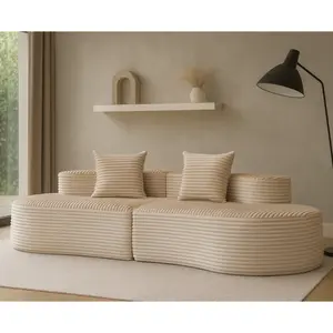 Compressed Sofa:Moon Bay Sofa.NO ASSEMBLY Sofa!Unbox & Fluff Up!Plush Corduroy Comfort Moon Bay Sofa  (Shipped Compressed!)#HomeDecor#SofaGoals.#ApartmentLiving Modern Upholstered Couch Set boneless sectional couch living room furniture living room couch