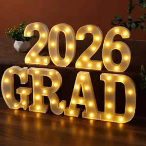 2026 Graduation Decorations – 8 LED Marquee Light-Up Letters,Grad 2026" for Preschool, Kindergarten, School, and College Décor