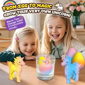 Animal & Dinosaur & Unicorn Hatching Surprise Eggs for Kids - Easter Basket Stuffers - 6 Pack Grows 600% - Dino & Unicorn Egg Toys for Boys & Girls- Gift Ideas, Party Favors - Gifts for Kids Ages 3+