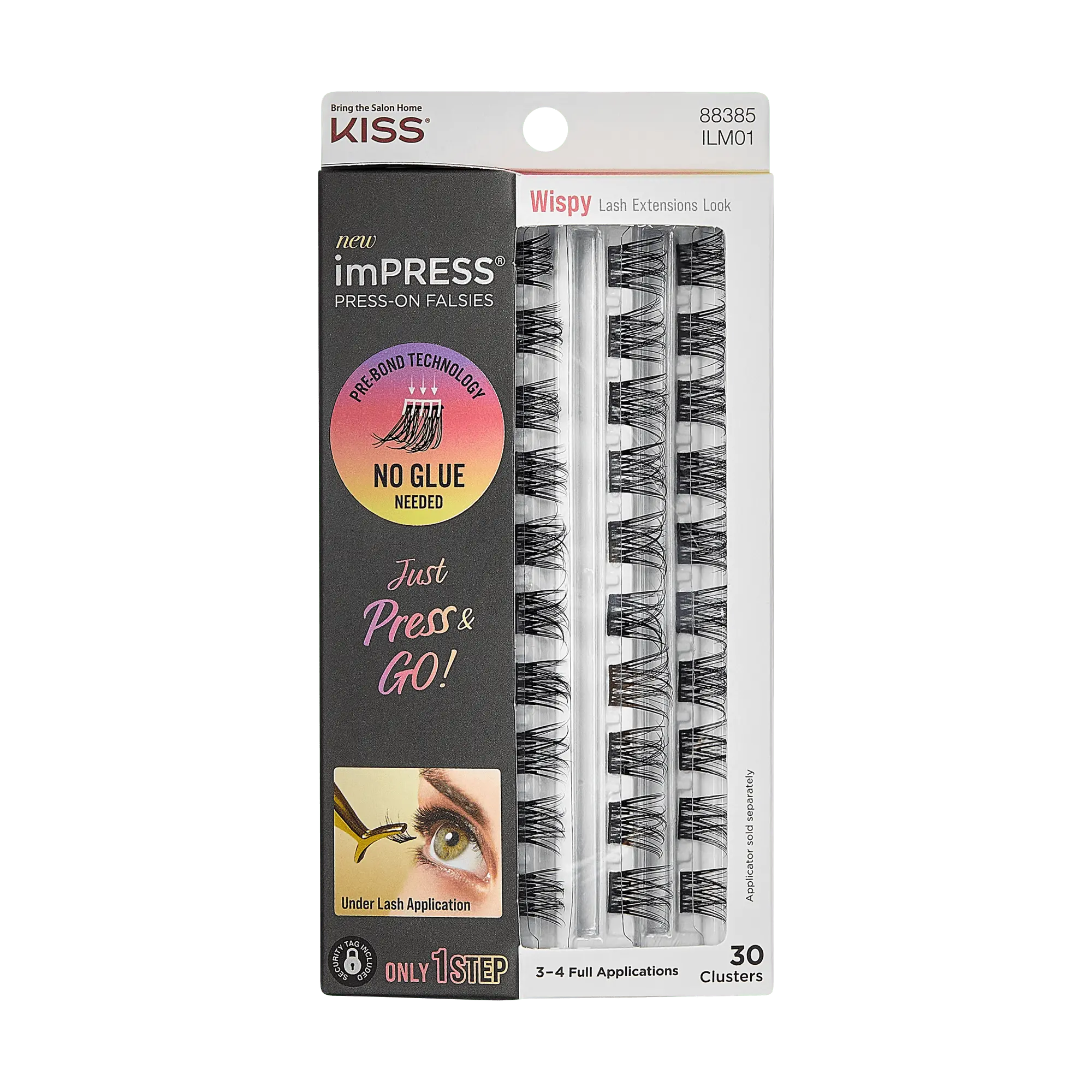 Impress Falsies Self Adhesive Eyelashes Refills 30 Clusters - Wispy