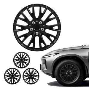 【Father's Day Gift】16-Inch ABS Sturdy Hubcaps Set of 4, OEM Replacement Snap-On Car Rim Covers, Secure Fit 20-Spoke Gloss Black for Hyundai, No Damage Reduction Universal Wheel Caps
