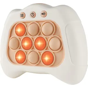 Pop The Target! Handheld Speed Push Game Machine: A Fun Multiplayer Game for Family. Sensory Fidget Toy Christmas Toys Gifts for 6 7 8 9 10 11 12 Years Old Kids Road Trip Car Games Kids White