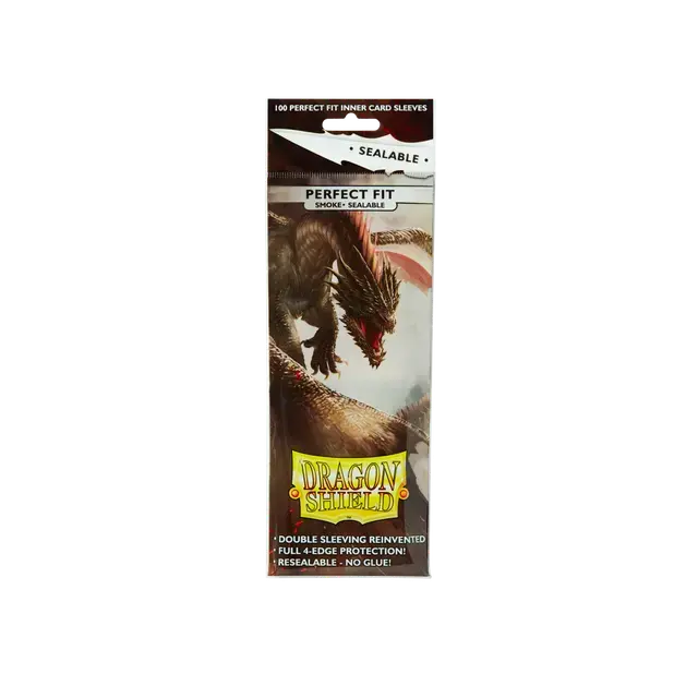 Dragon Shield Standard Sealable Perfect Fit Sleeves: Smoke (100)