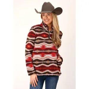 Roper Women's Polar Fleece Aztec Pull Over