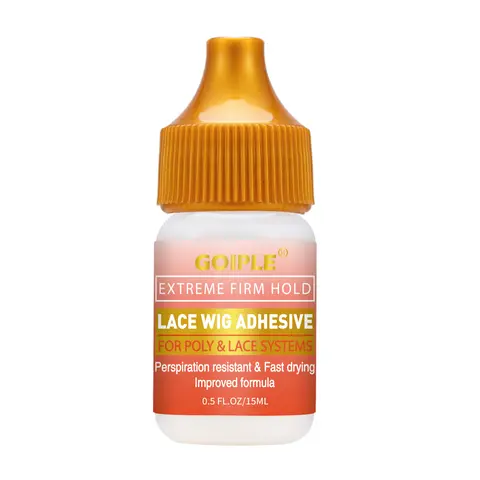 Goiple 15ml Lace Glue for Lace Front Wigs - Waterproof Wig Glue Strong Hold Adhesive Transparent Hair Bonding for Hair Replacement