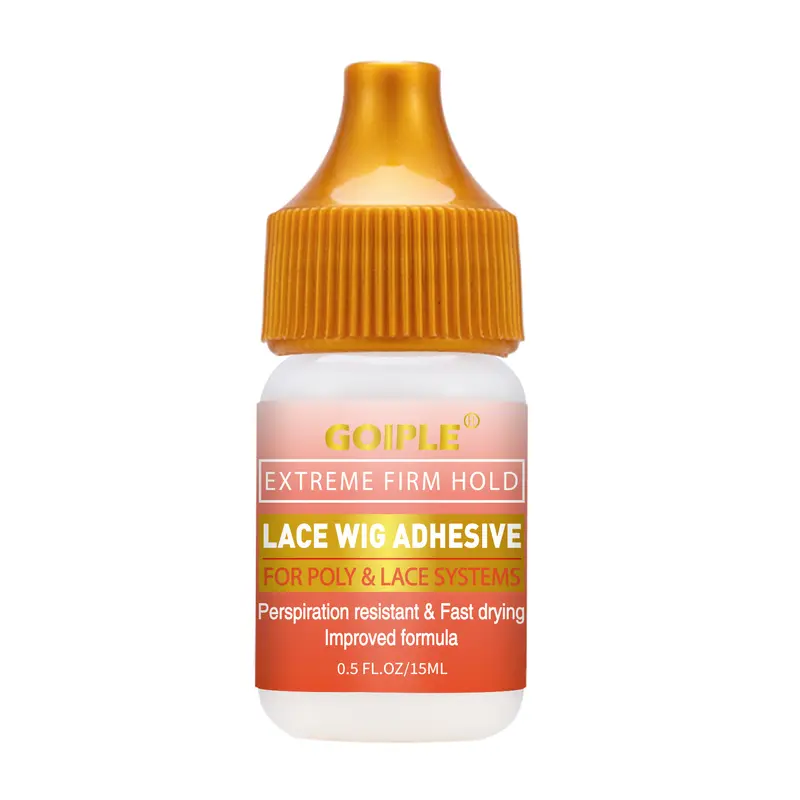 Goiple 15ml Lace Glue for Lace Front Wigs - Waterproof Wig Glue Strong Hold Adhesive Transparent Hair Bonding for Hair Replacement