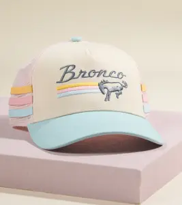 Striped Bronco Trucker Women's Hat