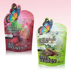 Butterfly's Tear Hot Beetroot & Super Berberine Gummies – 14-in-1 With Beet Root, Cayenne, NAD+ – Energy, Blood Pressure, Gut Support – 60 Count