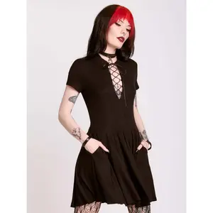 Lace Up Skater Dress