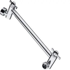 Brass Shower Head Extension Arm, Height & Angle Adjustable,10 Inch