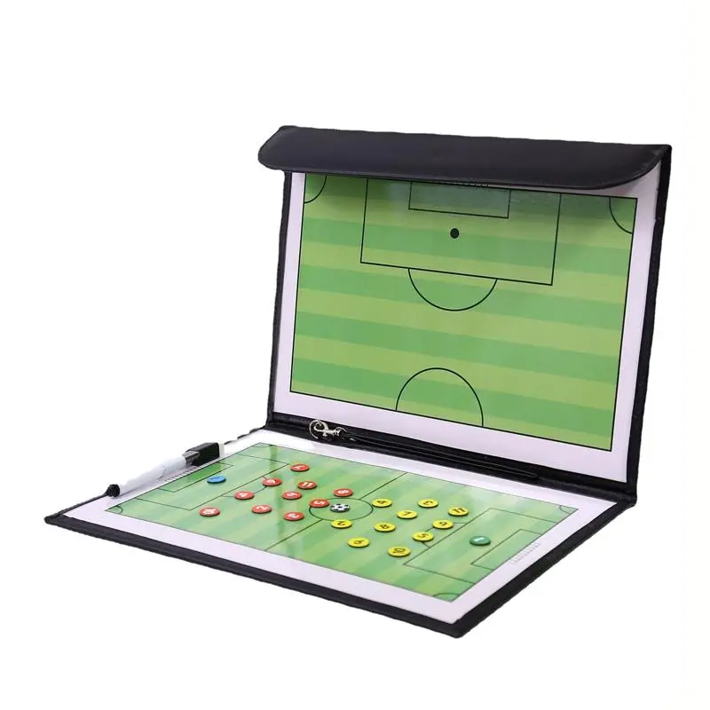 Football Soccer Tactics Board, 1 Count Portable Foldable Football Match Diagram Board, Magnetic Board with Magnet & Pen, Football Coach Tactics Board, Valentine's Day Gift for Men