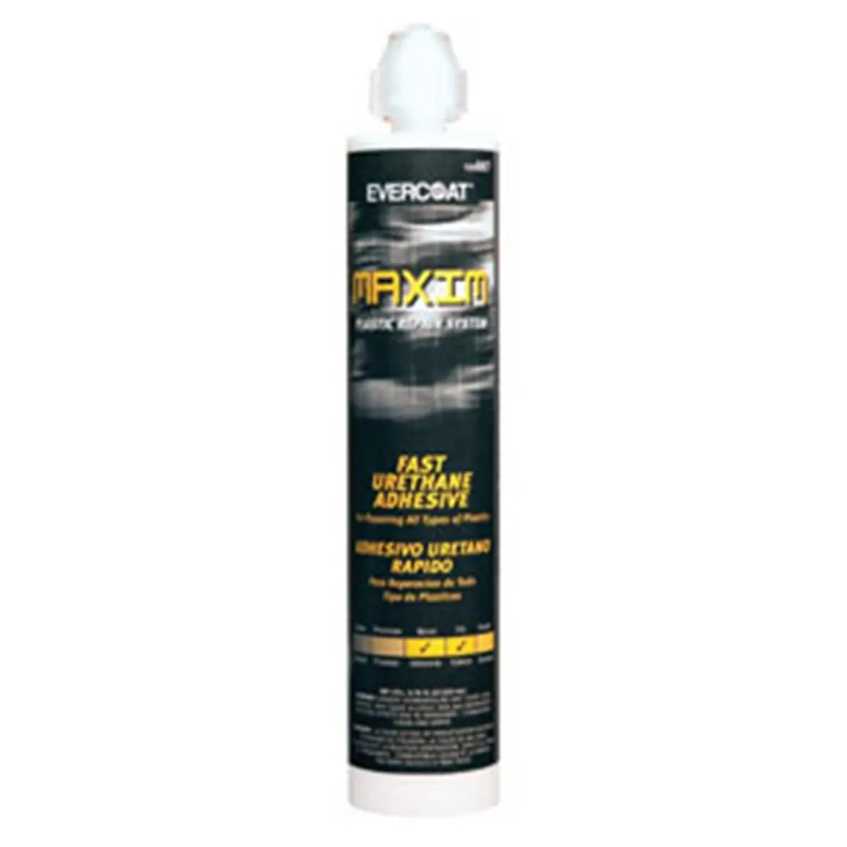 Evercoat FIB-887 Maxim Fast Urethane Adhesive, Fibre Glass Adhesive with SMC Compatibility, 250 ml, for All Plastics, Backing Strips, Broken Plastic Pieces