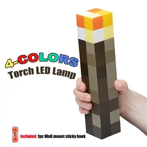 USB Rechargeable Torch Light, Creative Pixel Style Handheld Torch Light, Novelty Lighting for Home Party & Living Room & Bedroom Decorations