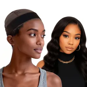 Labhairs Wig Grip Cap with Lace Edge – Non Slip Adjustable Wig Cap with Grip Band for Women, Glueless Breathable Under Wig Cap for Natural Hairline, One Size Fits All, Brown outdoorfun