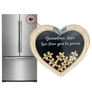 Gift for Mom or Grandma Gifs We Love You to Pieces MAGNET Personalized Heart Puzzle Gift for Grandma Grandpa with Grandchildren's Names