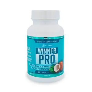 Winner PRO Complete Amino Acid Matrix Recovery & Hydration Supplement with BCAAs Arginine HCL & Coconut Juice for Muscle Growth 60 Capsules