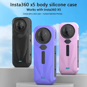 for Insta360 X5 Silicone Protective Cover Case, Sleeve Case for X5 Accessory, Perfect for Outdoor Sports and Holiday Travel, Campus Photography and Party, Protector for X5 | Lightweight Design | Easy to Install and Remove | Ideal Gift for X5 Users