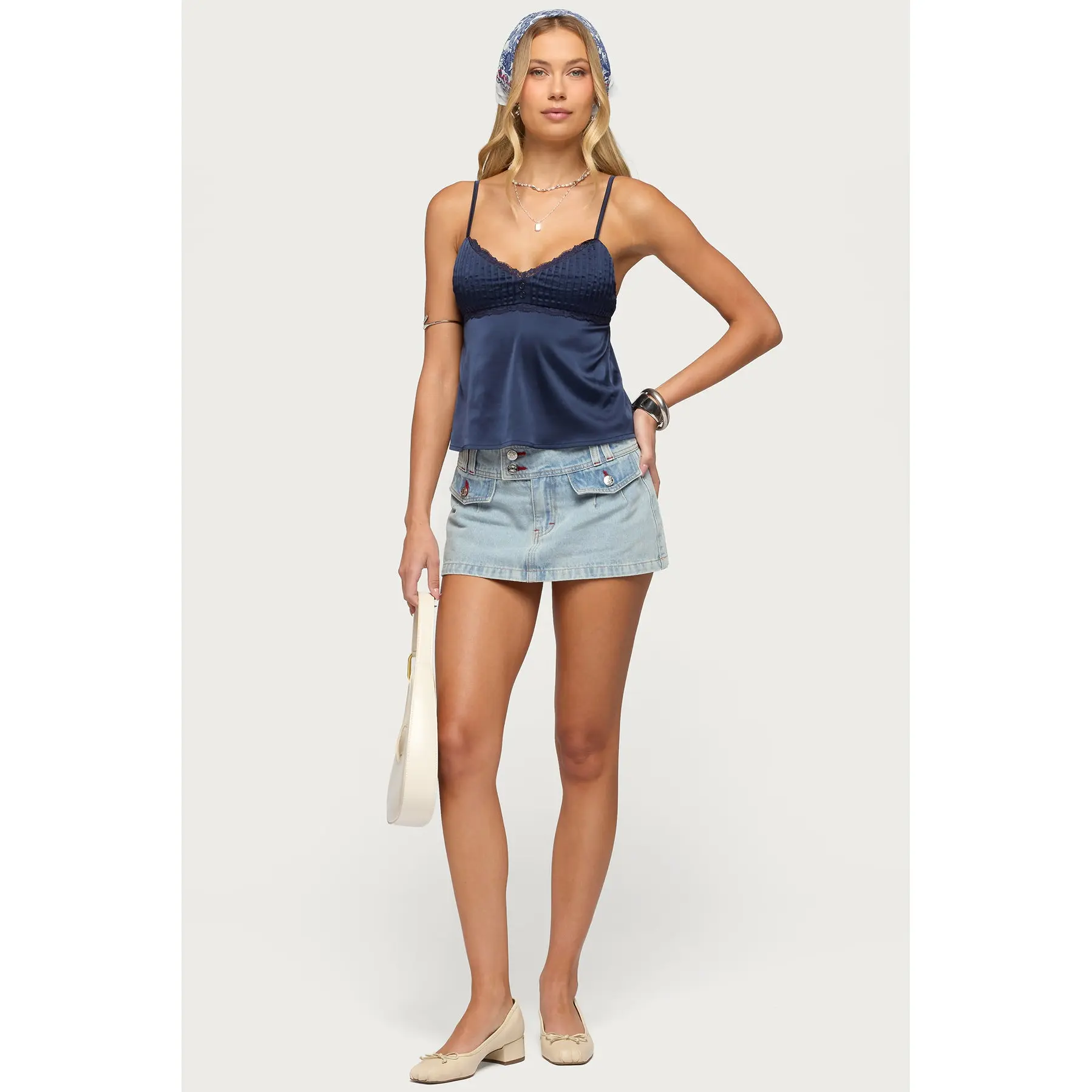 Rae Denim Mini Skort