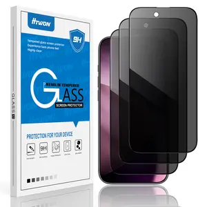 3-pack Matte Privacy Screen Protector for iPhone 17 Air 6.5 Inch Anti Spy Private Tempered Glass, Full Coverage, Anti Glare, Anti Fingerprint, Bubble Free