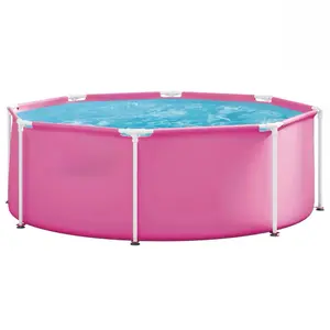Pink Metal Frame Above-Ground Pool - 8Ft x 30In, Pump Not Included