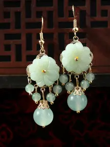 Flower Design Dangle Earrings, Tassel Drop Earrings for Women, Fashion Earrings, Fashion Jewelry for Party, Daily Clothing Decor, Trendy All-match Jewelry for Birthday Gift, Trendy Fashionable Accessories, Dangling Earrings