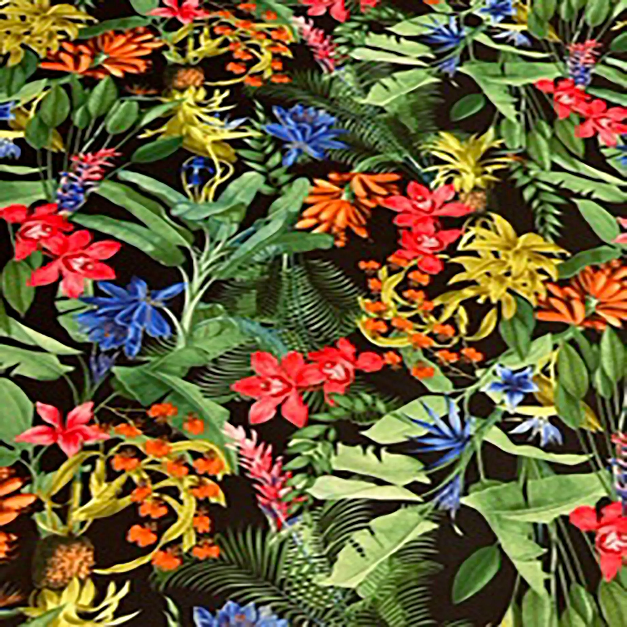 Vibrant Tropical 4-Way Stretchable Polyester-Spandex Dressmaking Fabric, 20% Spandex, 36"x60" per Yd, Versatile for Gymnastics, Cycling, Cosplay, Swimwear, Activewear, Gym Outfits, Swimsuit For Women, Per Yard