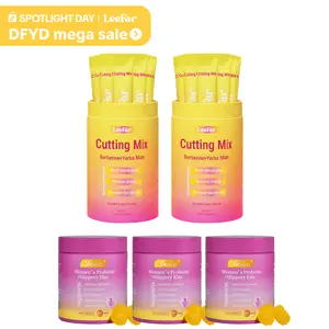 【LEEFAR Signature Bundle】Women's Probiotics+Slippery Elm Pineapple Gummies*3 Bottles & Cutting Drink Mix*2 Jars