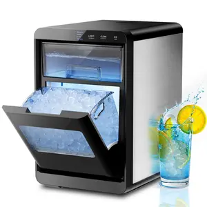 Kismile Nugget Ice Maker Countertop 44LBS/24H 10 Mins Fast Ice Making 1.8L Water Tank Self-Cleaning for Home Kitchen RV Camping Office - Icemachine