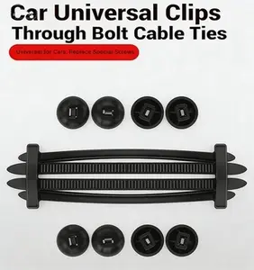 30General Purpose Automotive Cable Tie Clips, a mix of nylon push-button and cable ties, suitable for DIY repair fasteners for car bumpers, mudguard liners, door trims, mudguards, etc.
