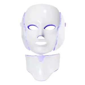 LED Mask Neck 7 Color Photon Facial LED Mask Light Skincare LED Beauty Spa, New Model Xinghao K70a, 100-240v-50/60hz, Facial Beauty Machine