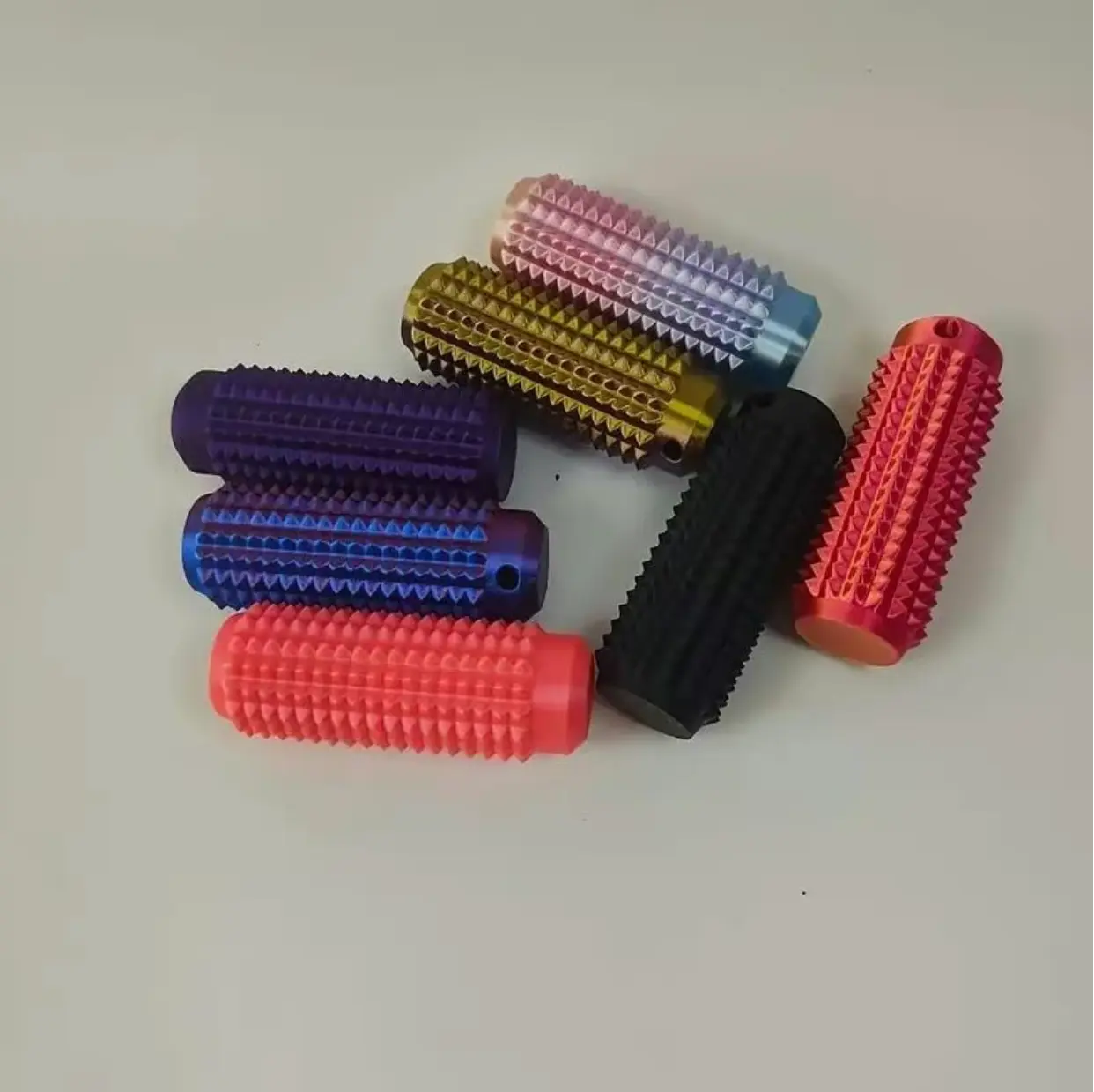Portable Anxiety Relief Keychain Grippie - Vibrant Colors, Firm Plastic Spikes, Stress Relief Fidgeting, Pocket-Sized Stimming Toy, Novelty Stress Management Gift