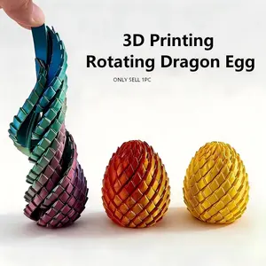 1 Count 3D printing slime ball, dragon egg gradient color magic square ball, rotatable dragon egg, rotatable 3D deformation ball, creative desktop color ornament handicraft Figurines