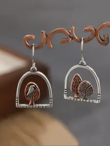 Vintage Copper Handmade Bird Habitat Earrings, Leaf Earrings, Pendant Earrings, High Quality Earrings, Dangle Earrings