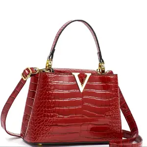 Armada Vermonii  Leather Crocodile Handle Shoulder Strap Bag