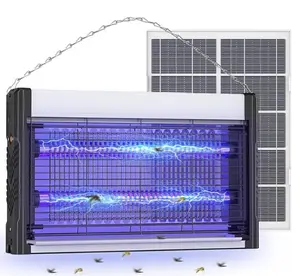 Solar Bug Zapper Outdoor, USB Rechargeable UV Mosquito Zapper, 6W Solar Panel Fly Zapper, 4000V Indoor Electric Bug Zapper for Outdoor, Patio, Backyard, Balcony outdoorfun
