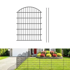 ARIFARO Metal Fence Garden Accessories  40 inch H x 28 inch W (5 Panels, Total Length 11.6 ft) Garden Raised Bed  No Need Dig Outdoor Rustproof Garden Decor  Animal Barrier Fencing Border Fence for Dog, Patio,Yard, Landscape, Flower Bed