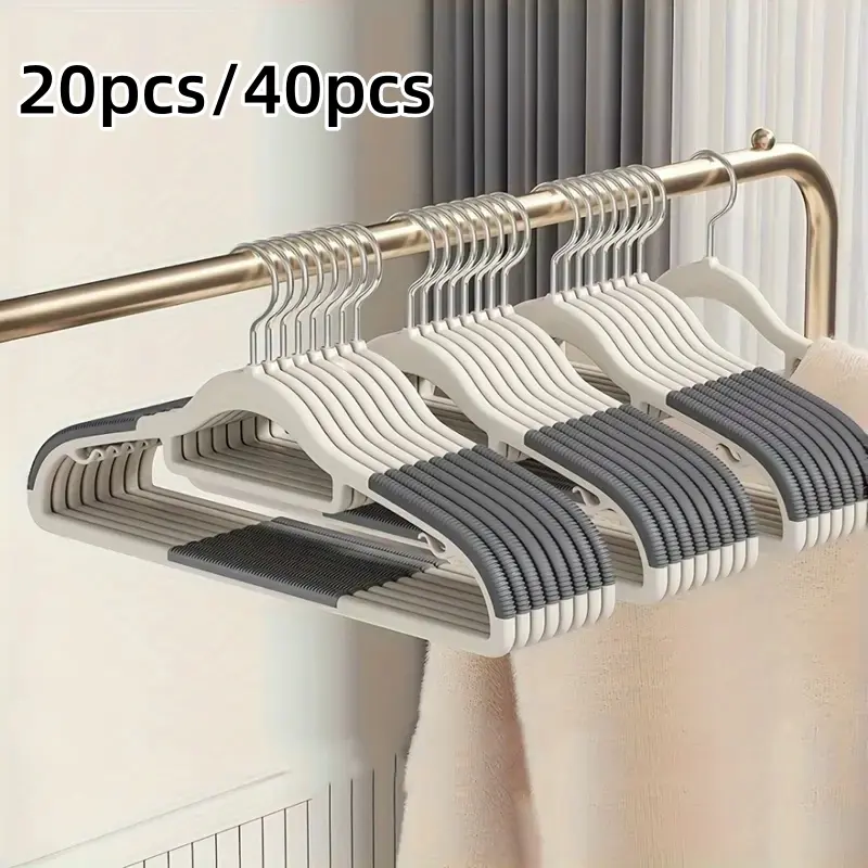 20/40/50-Pack Slim Universal Lightweight ABS+Metal Heavy Duty Clothes Hangers - Non-Slip, Traceless, Durable Closet Organizers with Curved Design for Bedroom, Laundry Rooms Hanging & Drying,dorm room inspo,college dorm essentials,dorm haul